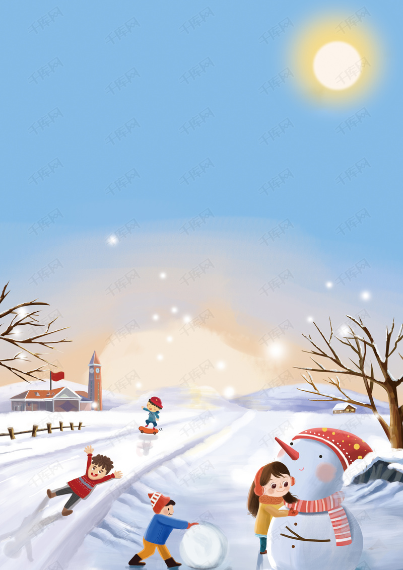 冬令营大雪广告海报背景图片免费下载_广告背景/psd