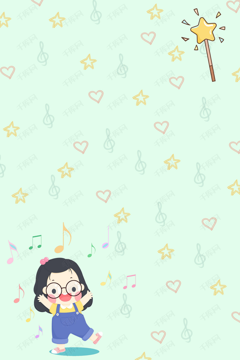 儿歌日儿童魔法棒背景图片免费下载_广告背景/psd_千