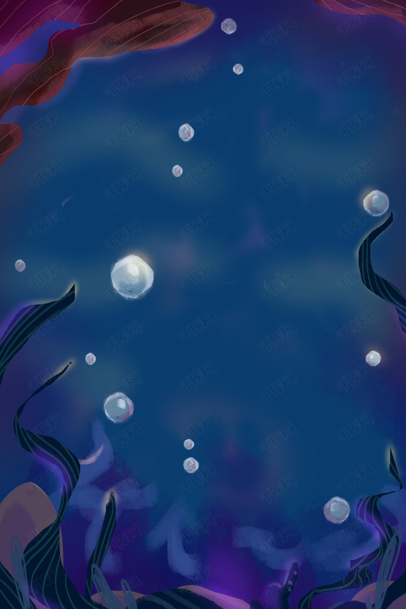 蓝色梦幻深海背景