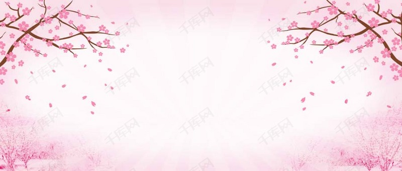 粉色桃花漫天桃花背景图片免费下载_海报banner/psd