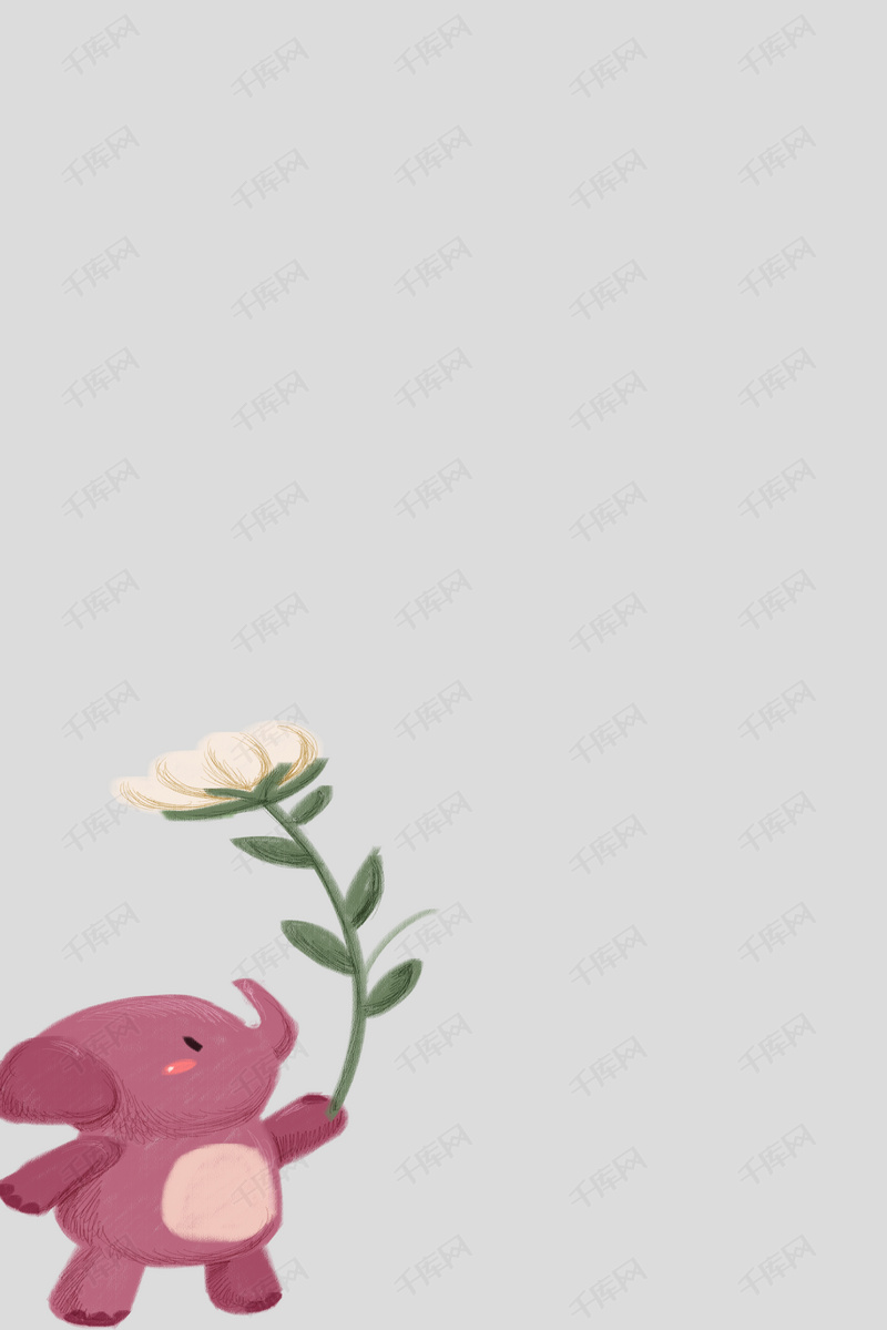 手绘卡通动物浅色边框背景图片免费下载_广告背景/psd