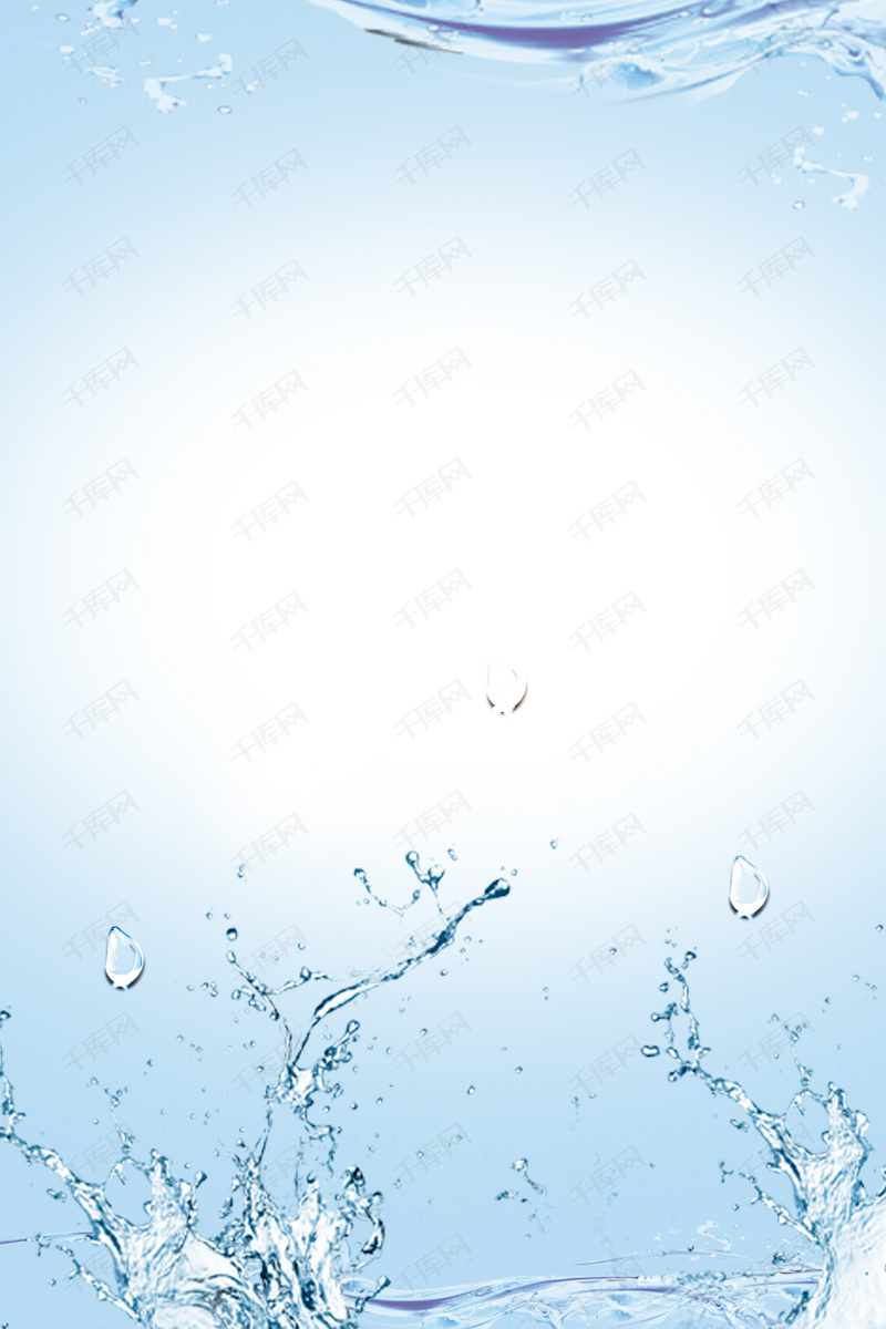 简单水润水花化妆品背景