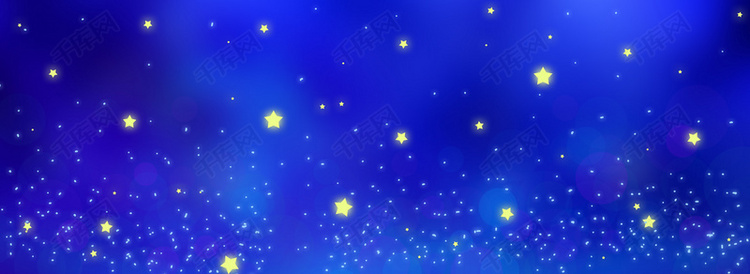 蓝色星空白羊星座梦幻背景