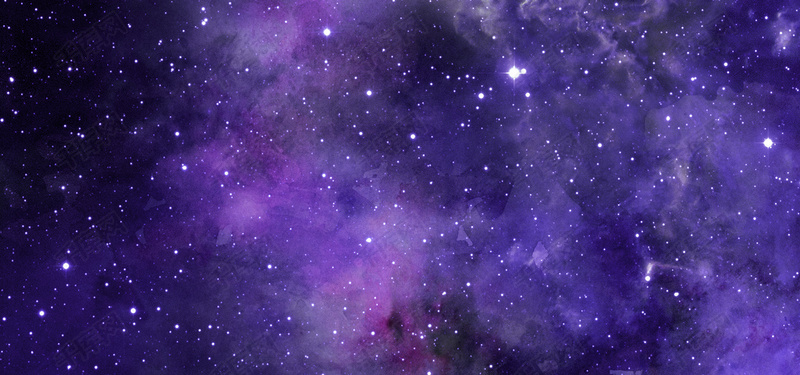 简约紫色渐变宇宙星空溶图banner背景