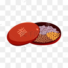 新年红色的糖果盒