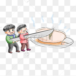 二十四节气系列卡通手绘q版立冬切饺子