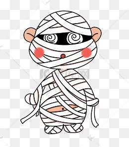 手绘万圣节木乃伊下载