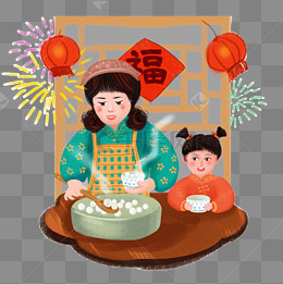 喜庆新年吃元宵吃