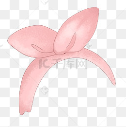 粉色的发带手绘插画