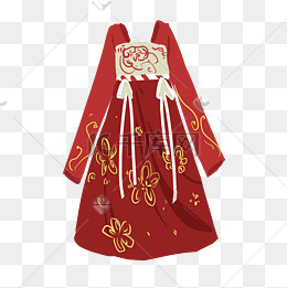 华丽汉服服饰插画