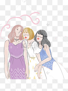 手绘民国女学生人物背影设计