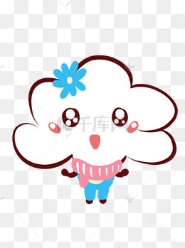 卡通白云手绘可爱卡通云朵
