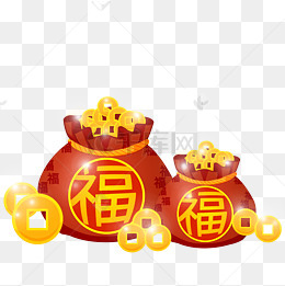 福袋福气袋福字插画