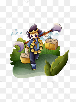 手绘插画西游记人物可商用元素沙僧