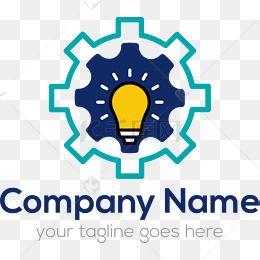 灯泡齿轮logo设计