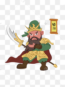 简约卡通q版三国刘备五虎将人物 title=