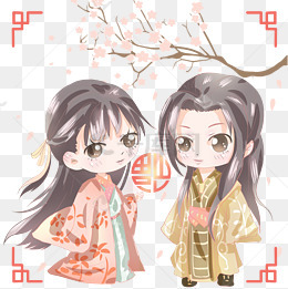 青梅竹马春节夜游图