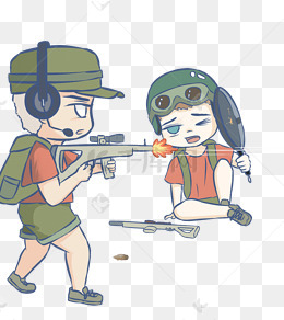 卡通手绘游戏吃鸡插画素材图片免费下载_高清psd_千库
