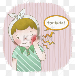卡通捂脸挤眼痛苦的表情