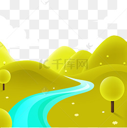 卡通小河流
