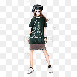 欧美范模特平面模特服装服装模特素材图片免费下载