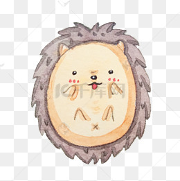 漂亮的刺猬手绘插画