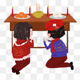 春节一家人祭祖祈平安