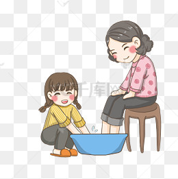 帮妈妈洗脚png