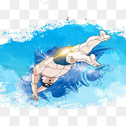 卡通游泳