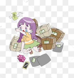 吓哭的小女孩性感png女生头像抽烟卡通素材图片