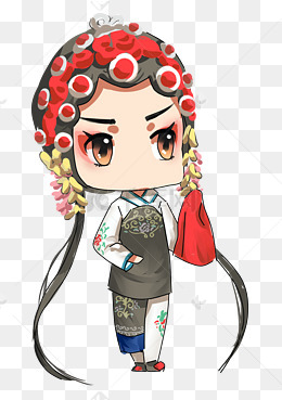 京剧人物丑角卡通