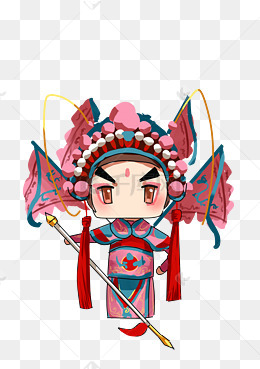 京剧人物丑角卡通