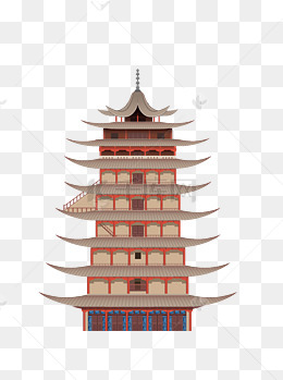 建筑高楼卡通插画