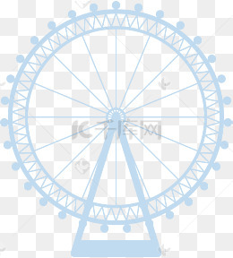卡通摩天轮矢量图下载