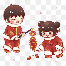 新年手拿灯笼的小女孩