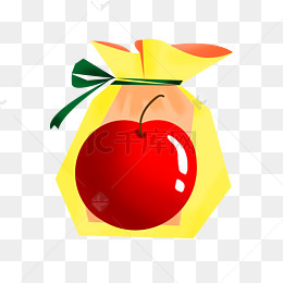 红色的平安果手绘插画