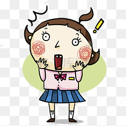 惊讶的女孩