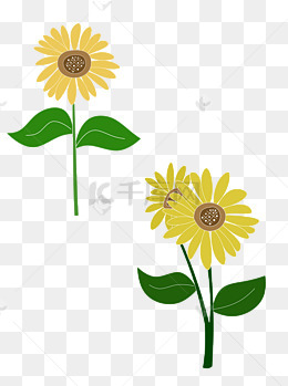 清新简约卡通可爱植物向日葵套图