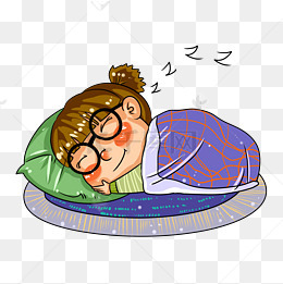 冬季宅在家手绘插画