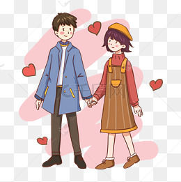 情人节男生追求女孩相拥接吻