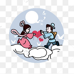 七夕节手绘鹊桥相会
