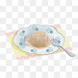 黄色卡通美味布丁