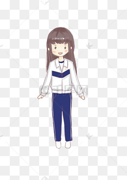 校园运动服可爱女生