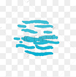 卡通手绘水面浪花海面波浪