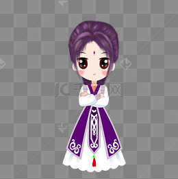 古代人物古人汉服小女孩萌系q版 title=