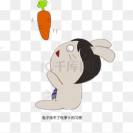 职场兔表情包吃萝卜