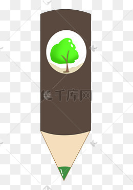 环境保护铅笔插画