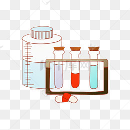 手绘医疗化验试管