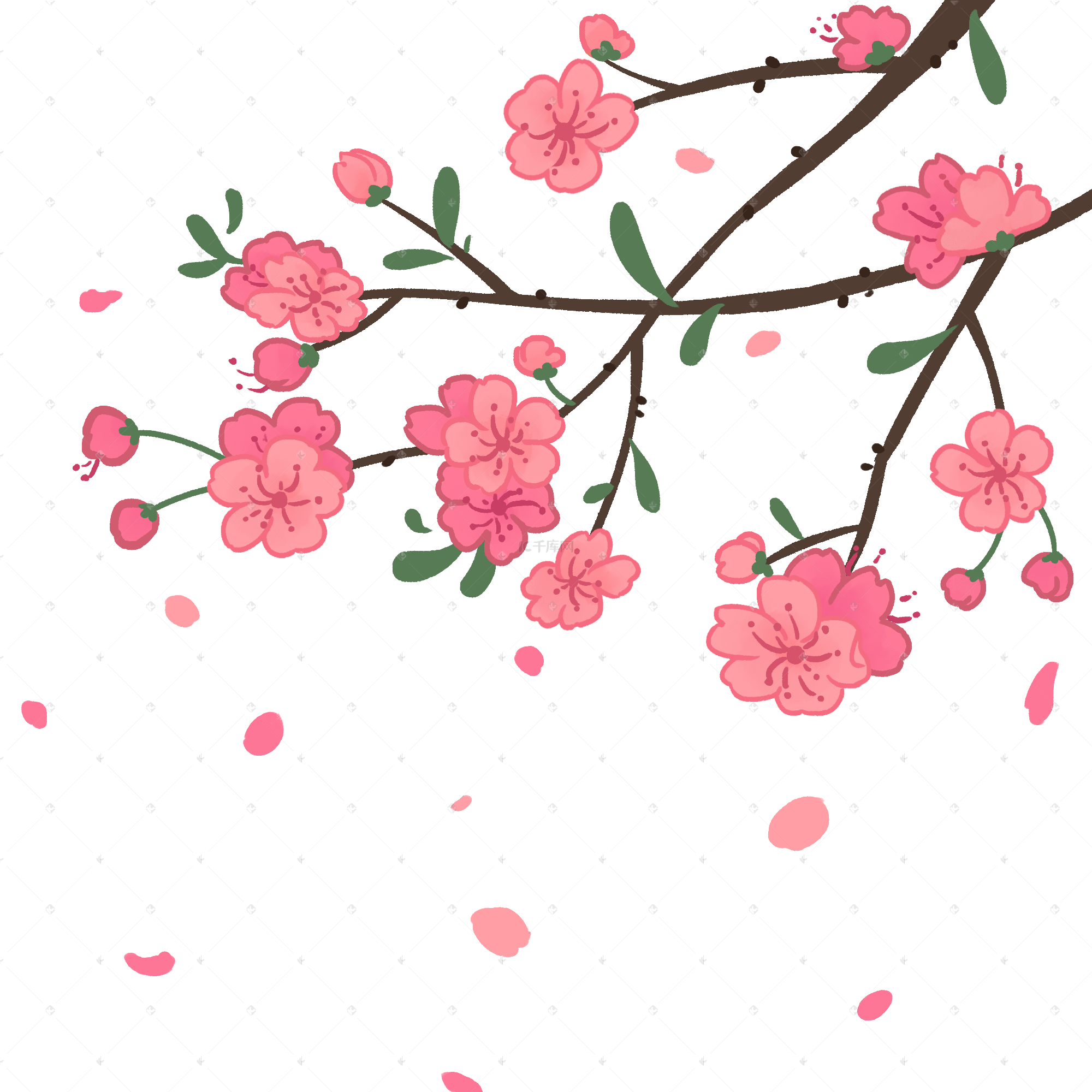 玫瑰花瓣掉在地上高清摄影大图-千库网