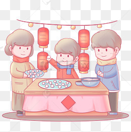 手绘元宵汤圆手绘png